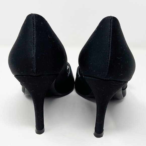 BLAKE SCOTT | Desmond Black Peep Toe Pump Dress Heel 7 - Picture 6 of 10
